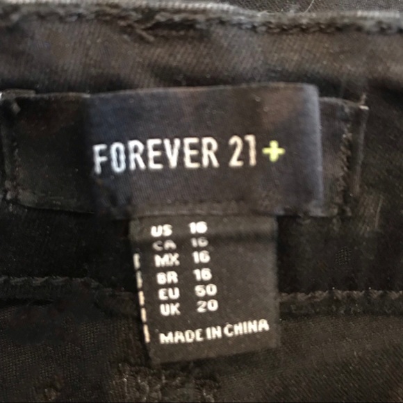 COPY - Forever 21 Black Skinny Jeans Size 16 - Picture 3 of 4